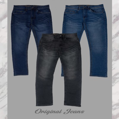 JEANS PANT -Light Blue - Dark Blue & Dark Ash Wash Denim - 253070