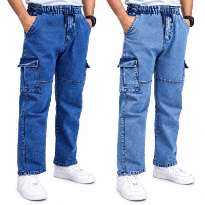 Cargo Baggy Pants Deep Blue & Sky Blue